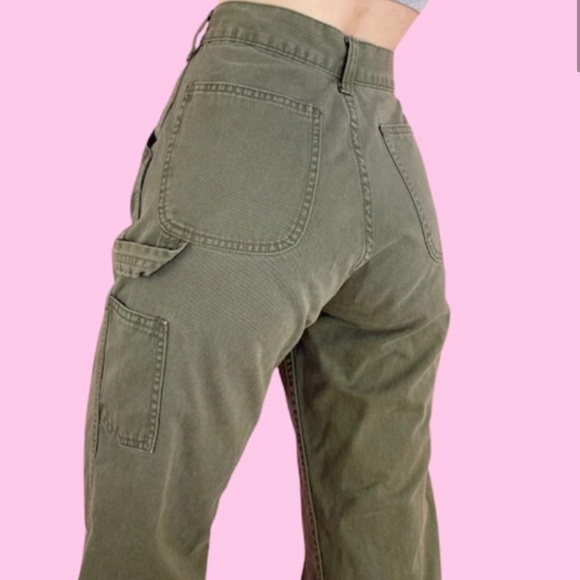 Brandy Melville Pants - Brandy Melville J. Galt Army Green Baggy Cargo Pants High Rise Y2K Medium